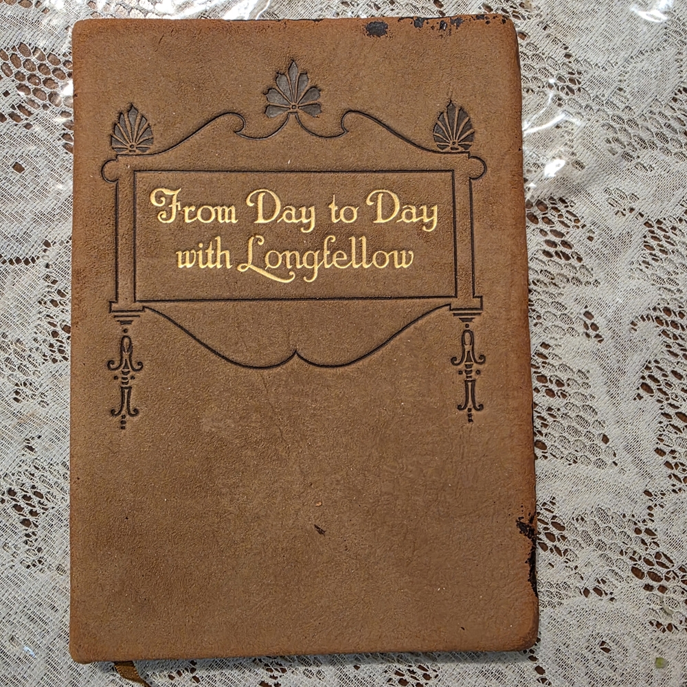 Vintage From Day To Day Longfellow  Brown Book Cover